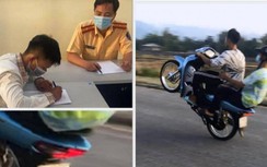 Thanh niên bốc đầu xe máy ở Yên Bái bị phạt 4,2 triệu đồng