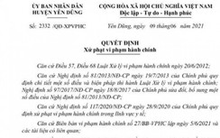 Bắc Giang: Tụ tập ăn giỗ, 9 cá nhân bị phạt 135 triệu đồng