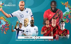 Trực tiếp bóng đá Phần Lan vs Bỉ, 02h00' ngày 22/6, bảng B EURO 2020
