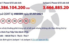 Kết quả xổ số Vietlott 1/7: Tìm người trúng giải khủng hơn 51 tỷ