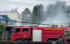 Đồng Nai: Cháy lớn sát cây xăng, 1 ô tô bị thiêu rụi