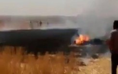 Video máy bay không rõ danh tính của Nga bị bắn rơi gần Aleppo, Syria