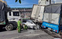 Tai nạn liên hoàn giữa 5 ô tô trên QL1 đoạn qua Quảng Trị