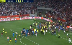 Trận đấu tại Pháp bị hoãn vì cầu thủ và CĐV choảng nhau như phim hành động