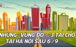 Infographic: Những "vùng đỏ", "3 tại chỗ" tại Hà Nội sau ngày 6/9