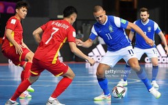 Chơi nỗ lực nhưng tuyển futsal Việt Nam vẫn nhận mưa bàn thua từ Brazil