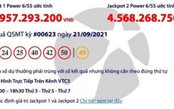 Kết quả xổ số Vietlott 21/9: Tìm người may mắn trúng thưởng gần 57 tỷ