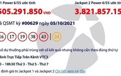 Kết quả xổ số Vietlott 5/10: Tìm người may mắn trúng hơn 65 tỷ Vietlott