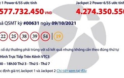 Kết quả xổ số Vietlott 9/10: Tìm người may mắn trúng gần 72 tỷ Vietlott