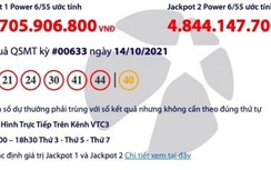 Kết quả xổ số Vietlott 14/10: Tìm người may mắn trúng giải khủng hơn 76 tỷ