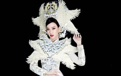 Người đẹp Tây Nguyên khoác áo dài 30kg trình diễn ở Hoa hậu Liên lục địa
