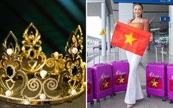 Thùy Tiên đem vương miện mạ vàng, gần 100kg hành lý đi thi Hoa hậu Hòa bình