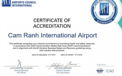 Sân bay Cam Ranh tiếp tục đạt "chứng nhận y tế" toàn cầu