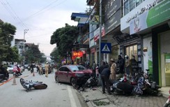 Tai nạn liên hoàn ở Lào Cai, 1 người bị thương, 9 xe hư hỏng