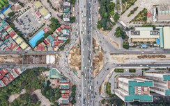 Chùm ảnh: Tăng tốc làm dự án giao thông trọng điểm ở Hà Nội dịp cận Tết
