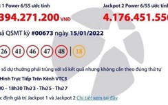 Kết quả xổ số Vietlott 15/1/2022: Tìm người trúng hơn 38 tỷ