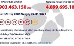 Kết quả xổ số Vietlott 22/1/2022: Tìm người trúng gần 45 tỷ