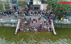 Video: Người dân Thủ đô đổ xô đi thả cá chép ngày ông Công, ông Táo