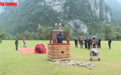 Bay thử nghiệm chuẩn bị cho Lễ hội khinh khí cầu quốc tế tại Tuyên Quang