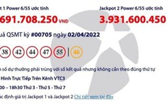 Kết quả xổ số Vietlott 2/4: Ai may mắn “ẵm” trọn gần 65 tỷ đồng?