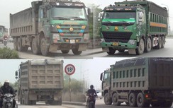 Hà Nội: “Binh đoàn” xe tải gắn logo chạy rầm rộ, dân bất an