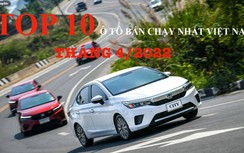 Infographic: TOP 10 ô tô bán chạy nhất Việt Nam tháng 4/2022