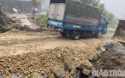 Lào Cai: Thông xe tạm thời đoạn đường đứt gãy trên Tỉnh lộ 155