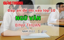 Đáp án đề thi môn Ngữ văn tuyển sinh lớp 10 tỉnh Bình Thuận năm 2022