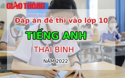 Đáp án đề thi môn Tiếng Anh tuyển sinh lớp 10 tỉnh Thái Bình năm 2022