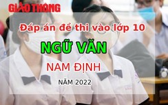 Đáp án đề thi môn Ngữ văn tuyển sinh lớp 10 tỉnh Nam Định năm 2022
