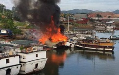 Quảng Ninh: Dập tắt đám cháy ở cơ sở sửa chữa tàu, thuyền lúc rạng sáng