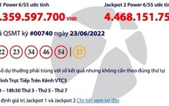 Kết quả xổ số Vietlott 23/6: Ai may mắn “ẵm” giải khủng hơn 120 tỷ?