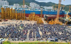 Nhà máy đóng tàu lớn thứ 3 Hàn Quốc thiệt hại 400 triệu USD vì đình công