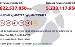 Kết quả xổ số Vietlott 6/9: Ai may mắn trúng hơn 72 tỷ đồng?