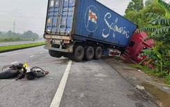 Xe container gây tai nạn, một thầy chùa tử vong sau khi vào bệnh viện