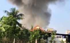 Thái Bình: Cháy lớn tại xưởng sản xuất khăn mặt xuất khẩu