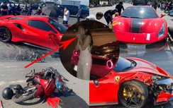 Xe Ferrari 488 va chạm xe máy: Trích xuất camera thấy tài xế là nam giới