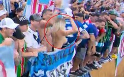 Nữ CĐV có thể "ăn đòn" vì cởi áo ăn mừng Argentina vô địch World Cup