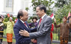 Toàn cảnh lễ đón Chủ tịch nước Nguyễn Xuân Phúc tại Indonesia