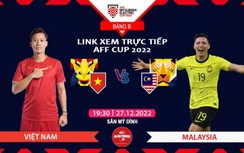 Link xem trực tiếp Việt Nam vs Malaysia, bảng B AFF Cup 2022
