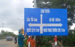 Bổ sung chỉ dẫn phương tiện lưu thông qua QL9 lên cao tốc Cam Lộ - La Sơn