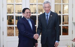 Cận cảnh lễ đón Thủ tướng Phạm Minh Chính và phu nhân tại Singapore