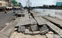 Cận cảnh bờ kè kênh xáng Bạc Liêu - Cà Mau hư hỏng nghiêm trọng