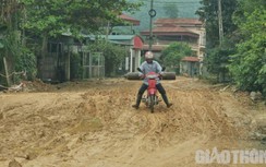 Dự án nâng cấp đường hơn 300 tỷ ở Phú Thọ ngập bùn lầy, vũng nước