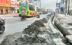 Thái Bình: Nhà thầu thi công ẩu gây ô nhiễm môi trường, mất ATGT Quốc lộ 10