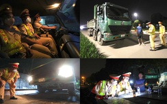 CSGT tuần tra lưu động xuyên đêm, tài xế xe quá tải khó thoát