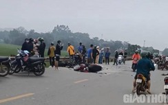 4 xe máy tông liên hoàn ở Phú Thọ, 2 người tử vong, 2 bị thương