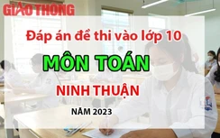 Đáp án đề thi tuyển sinh lớp 10 môn Toán Ninh Thuận năm 2023