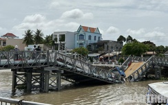 Trà Vinh: Sập cầu tạm Long Bình 1 khi đang thử tải trọng