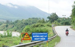 Cảnh báo sạt lở bờ sông Pô Kô ảnh hưởng đường Hồ Chí Minh